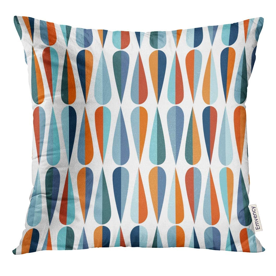 CMFUN Mid Century Modern Retro with Drop Shapes in Tones Abstract for
