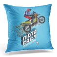 thumbnail image 1 of CMFUN Motorcycle Moto Rally Pixel Game Pillow Case Pillow Cover 20x20 inch, 1 of 1