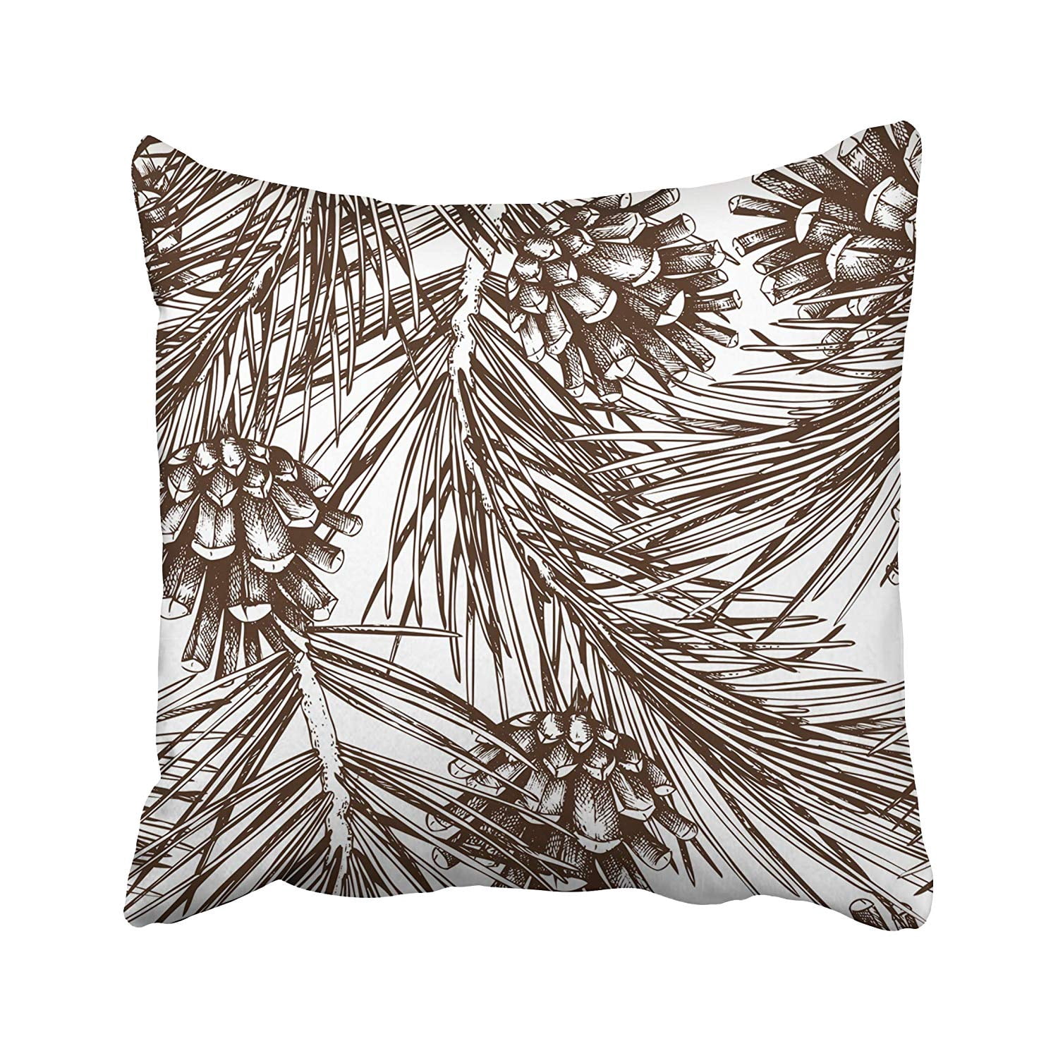 Aperturee Flower Snow In Love Pine Cone Pillow Cover Backdrop main image 0