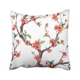 thumbnail image 1 of CMFUN Pink Watercolor Floral Cherry Flowering Trees Small Flowers on The Peach Red Pillow Case Pillow Cover 20x20 inch Throw Pillow Covers, 1 of 1