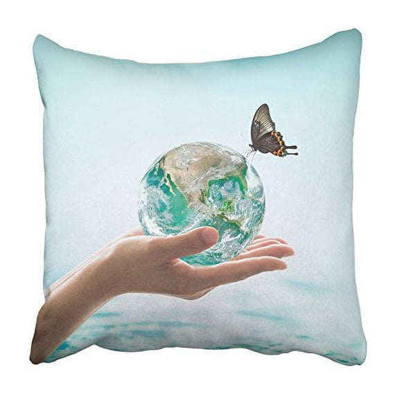 CMFUN World Ocean Day Saving Water Campaign Concept of This Furnished By Nasa Pillowcase Cushion Cover 18x18 inch