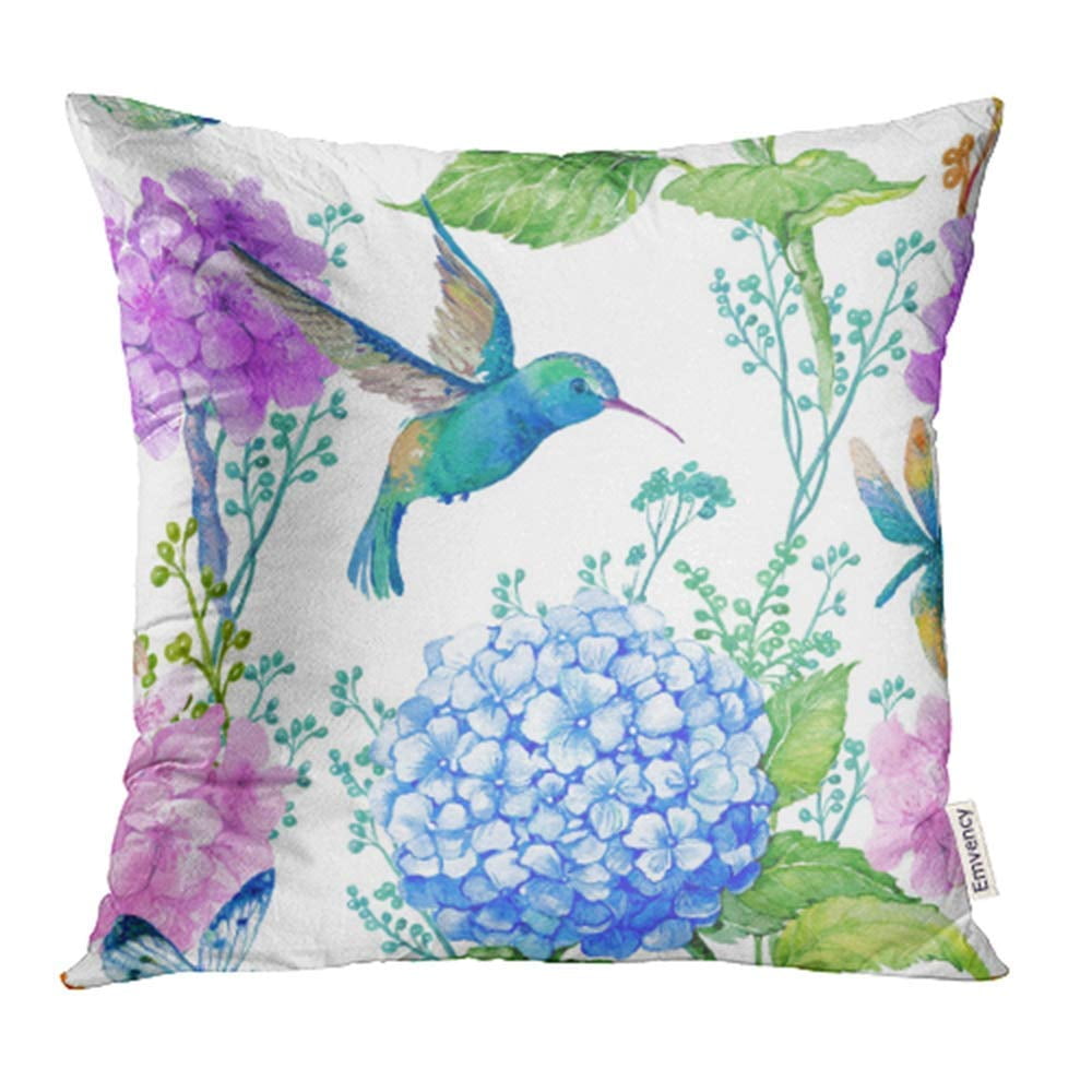 CMFUN Yellow Butterfly Watercolor Flowers Butterflies and Little Bird