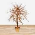 thumbnail image 1 of CMI 3' Unlit Artificial Christmas Tree Copper Holiday Crystallized Potted Glitter, 1 of 9