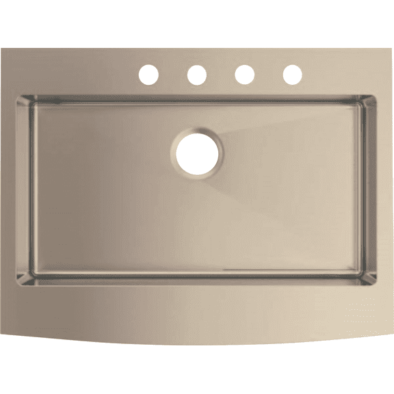CMI Single Bowl Curved Front Apron Farm Kitchen Sink - Single Pack