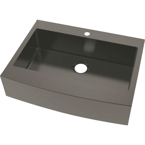 CMI Single Bowl Dual Mount Curved Front Apron Farm Kitchen Sink - Pack of 4 Residential Use, Standard Application