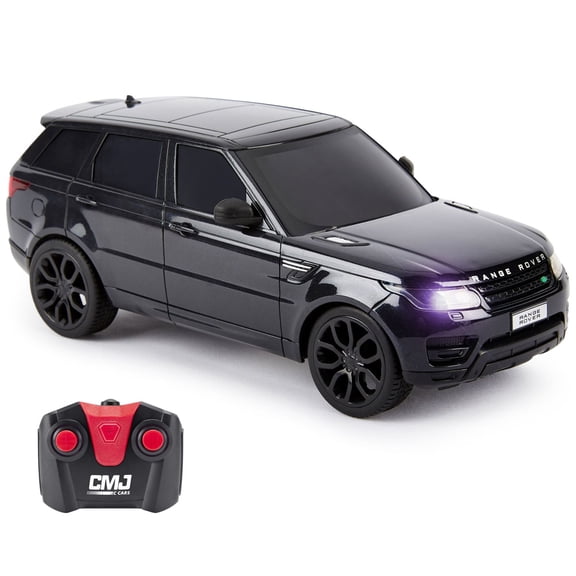 CMJ RC Cars: 2014 Range Rover Sport - Black, 1:24 Scale Remote Control Vehicle, 2.4GHz, LED Headlights, Indoor-Outdoor Racing Toy, Licensed Model