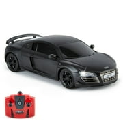 CMJ RC Cars Audi R8 GT RC - Black - 124 Scale, Remote Control Radio Vehicle, 2.4 Ghz, LED Headlights, Racing Toy, Licensed Limited Edition Model