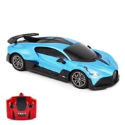 CMJ RC Cars Bugatti Divo - Blue - 124 Scale, Remote Control Radio Vehicle, 2.4 Ghz, LED Headlights, Indoor-Outdoor Racing Toy, Licensed Model