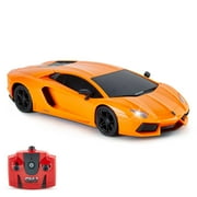 CMJ RC Cars Lamborghini LP700-4 - Orange - 124 Scale, Remote Control Radio Vehicle, 2.4 Ghz, LED Headlights, Indoor-Outdoor Racing Toy, Licensed