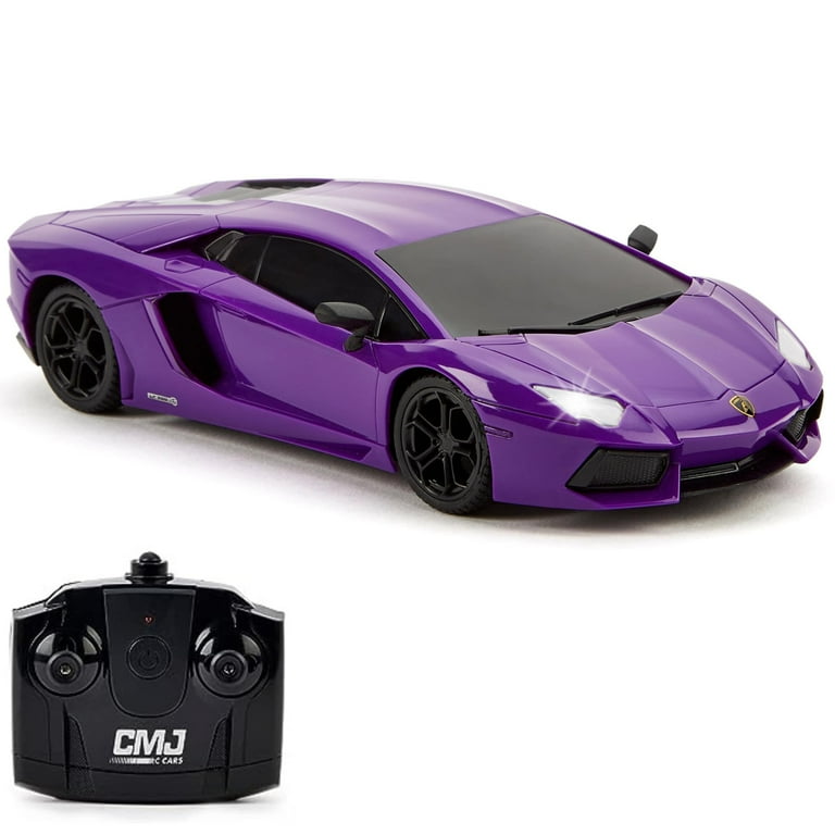 CMJ RC Cars: Lamborghini LP700-4 - Purple - 1:24 Scale, Remote
