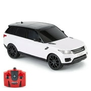 CMJ RC Cars Range Rover - White - 124 Scale, Remote Control Radio SUV Vehicle, 2.4 Ghz, LED Headlights, Indoor-Outdoor Racing Toy, Licensed Model