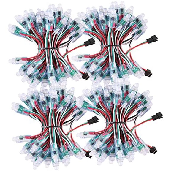 CMLAMP WS2811 IC LED Pixel Light DC5V diffused Digital Light -Change RGB Addressable LED String Light Waterproof IP67 Outdoor for Christmas Party Advertising Board Decoration (200PCS)