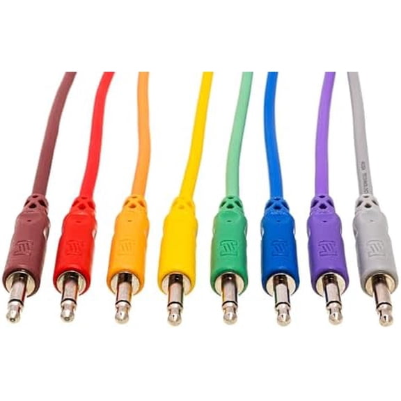 CMM-830 Unbalanced Patch Cables, 3.5 mm TS to Same, 1 Foot$$Music