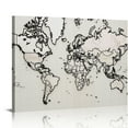thumbnail image 1 of CMMY Sylvie Vintage World Map Framed Canvas Wall Art by The Creative Bunch Studio, Decorative Map Art for Wall, 1 of 4