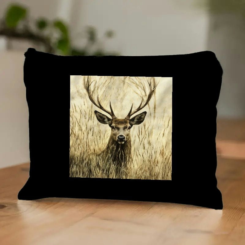 CMMY Tote Bag Deer Antlers Tall Grass Canvas Tote Bag for Travel Makeup ...