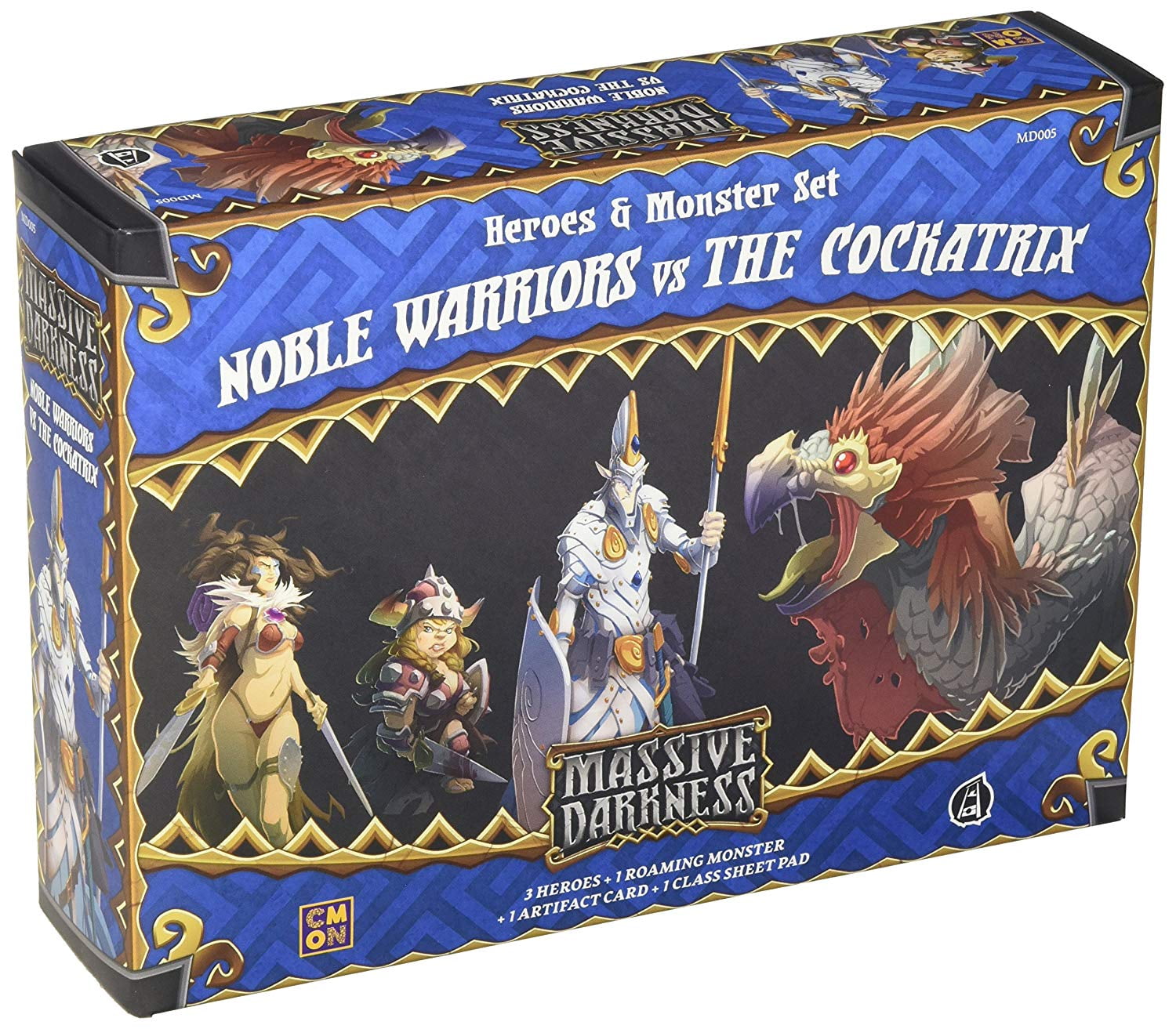 CMON Massive Darkness: Noble Warriors vs The Cockatrix Expansion, Board Game