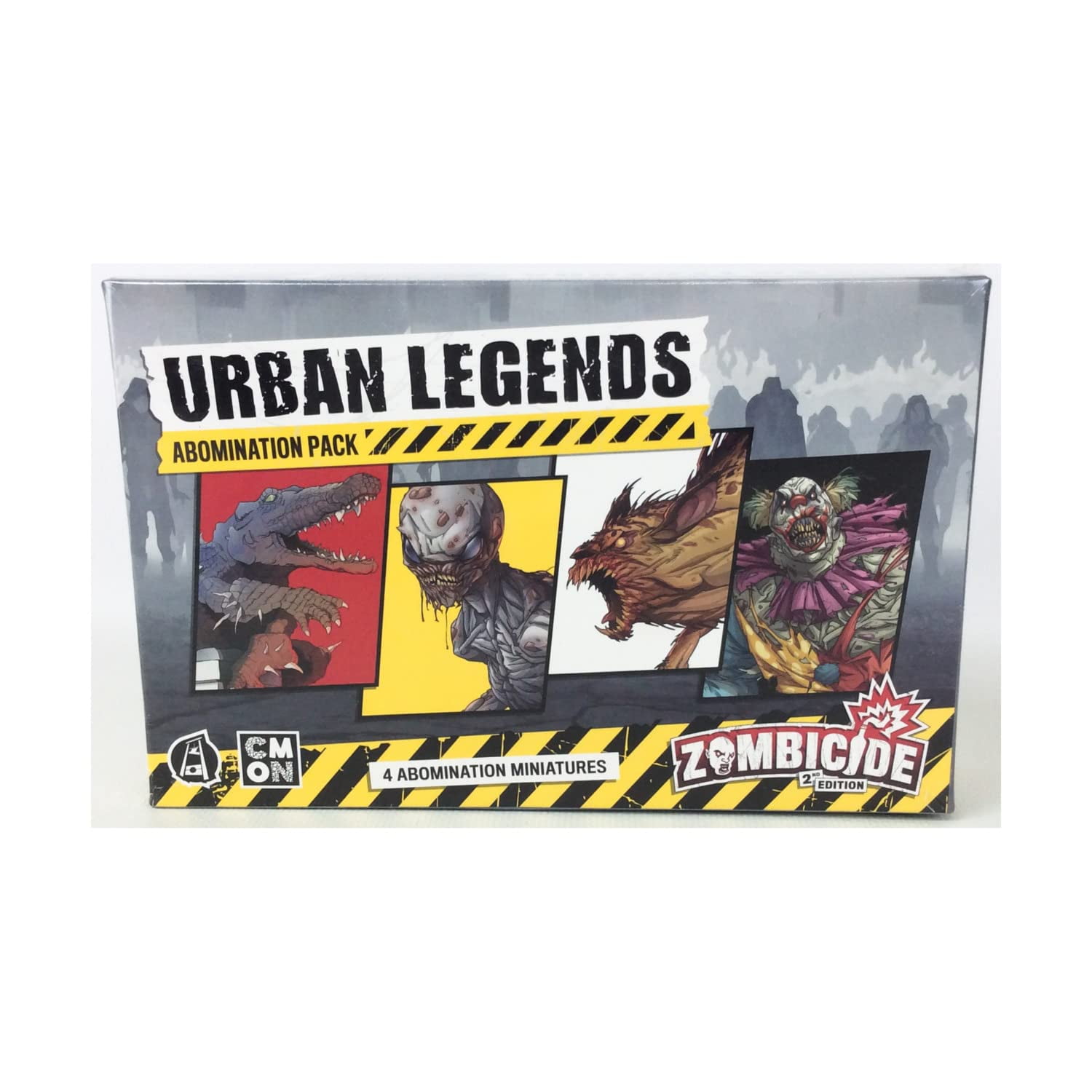 CMON Zombicide 2nd Edition Urban Legends ABOMINATIONS Pack - Face Your Worst Nightmares with Four Terrifying New Foes! Cooperative Strategy Game, Ages 14+, 1-6 Players, 1 Hour Playtime, Made CMON Zombicide 2nd Edition Urban Legends ABOMINATIONS Pack - Face Your Worst Nightmares with Four Terrifying New Foes! Cooperative Strategy Game, Ages 14+, 1-6 Players, 1 Hour Playtime, Made