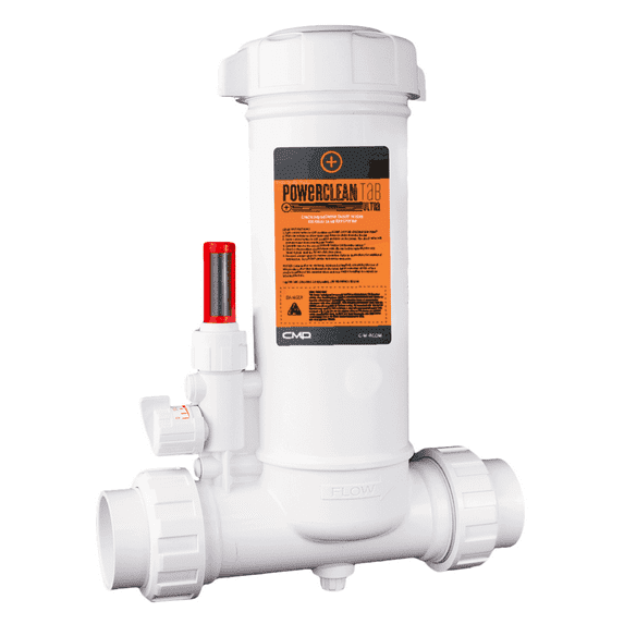 CMP 25280-160-000 PowerClean Tab Ultra VS In-Line Chlorine Feeder - White Lid