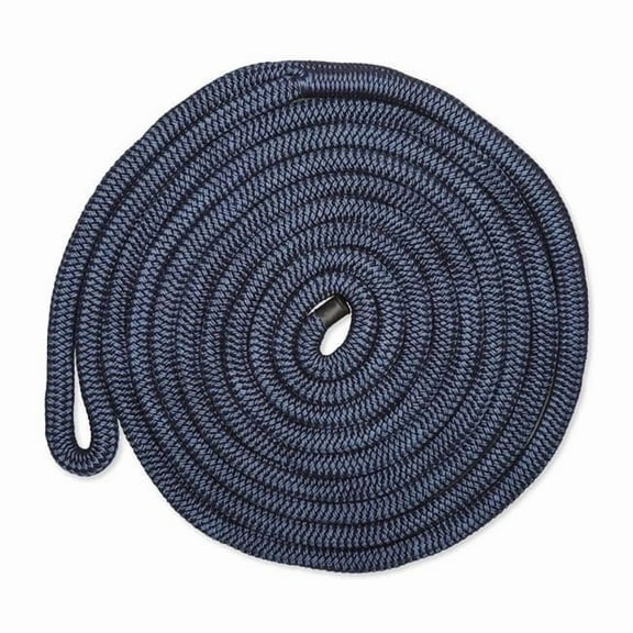 CMP Group CDL3815NY 0.375 in.-15 ft. Nylon Double Braid Dock Line, Navy