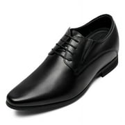CMR CHAMARIPA Black Height Increasing Men Shoes For Height Occident Dress Elevator Shoes Taller 8CM / 3.15 Inches