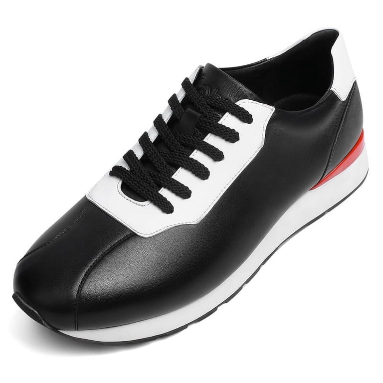 CMR CHAMARIPA Black Leather Elevator Sneakers For Men  display picture 2