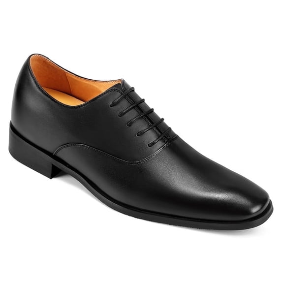 CMR CHAMARIPA Black Men Tall Shoes Elevator Dress Shoes To Increase Height 2.76 Inch