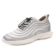 CMR CHAMARIPA Casual Shoe Lifts Gray Elevator Shoes For Men Height Raising Shoes 6CM / 2.36 Inches
