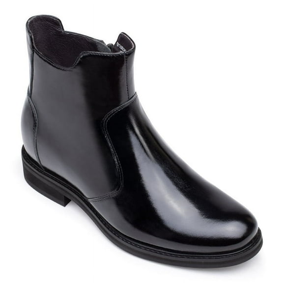 CMR CHAMARIPA Elevator Boots - Height Increasing Boots - Black Leather Men's Taller Boots 7 CM / 2.76 Inches