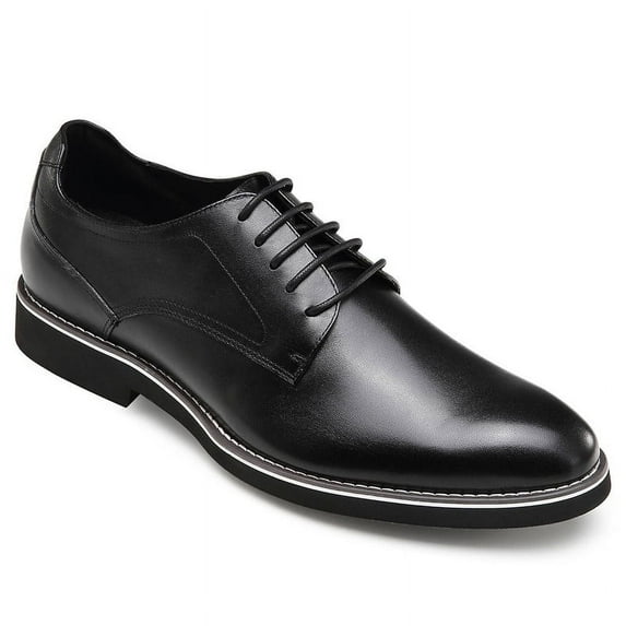CMR CHAMARIPA Elevator Derby Shoes For Men Black Leather Derby Make You Taller 5CM / 1.95 Inches