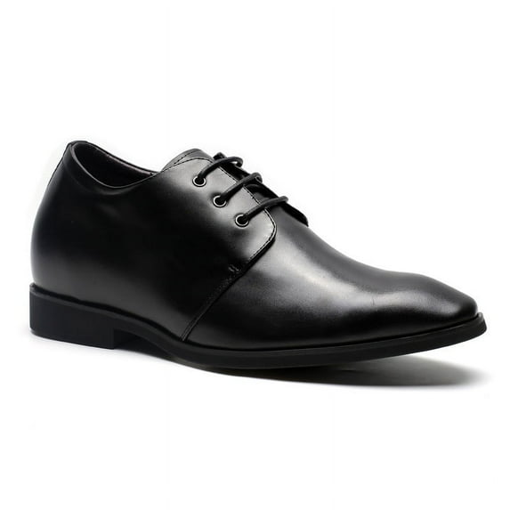 CMR CHAMARIPA Elevator Dress Shoes - Shoes That Increase Your Height - Black Derby Shoes 8 CM / 3.15 Inches