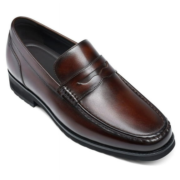 CMR CHAMARIPA Elevator Loafers - Shoes To Make You Taller Mens - Brown Loafers For Men 6 CM / 2.36 Inches