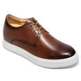 thumbnail image 1 of CMR CHAMARIPA Elevator Shoes For Men - Brown Leather Business Casual Shoes 7CM / 2.76 Inches, 1 of 9
