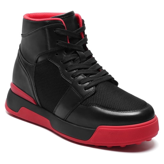 CMR CHAMARIPA Elevator Shoes for Men | Black Mesh Height Increasing Sneakers 8CM / 3.15 Inches