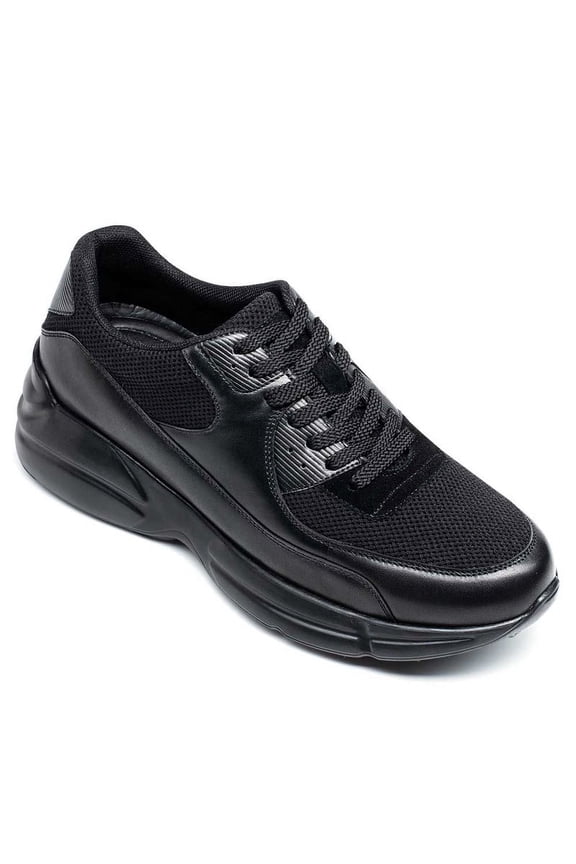 CMR CHAMARIPA Elevator Sneakers - Shoes For Height Increase - Black Breathable Sneakers For Men 8CM / 3.15 Inches
