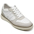 thumbnail image 1 of CMR CHAMARIPA Elevator Sports Shoes For Men - Off White Cowhide Leather Casual Height Increasing Shoes 6 CM/ 2.36 Inches, 1 of 10