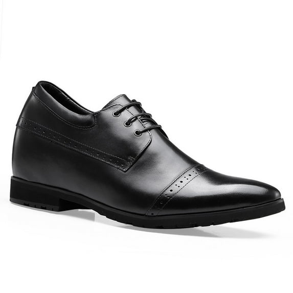 CMR CHAMARIPA Extra Heigh Derby Wedding Black Elevator Dress Shoes 10CM / 3.94 Inches