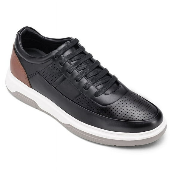 CMR CHAMARIPA Height Enhancing Shoes - Men's Shoes Make You Look Taller - Black Leather Casual Men Shoes Taller 6CM / 2.36 Inches