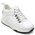 thumbnail image 1 of CMR CHAMARIPA Height Increase Shoes For Men Elevator Sneakers White Leather Tall Men Shoes 10CM / 3.94 Inches, 1 of 2