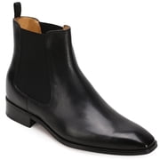 CMR CHAMARIPA Height Increasing Chelsea Boots Black Leather Tall Men Shoes High Heel Boots For Men 7CM / 2.76 Inches