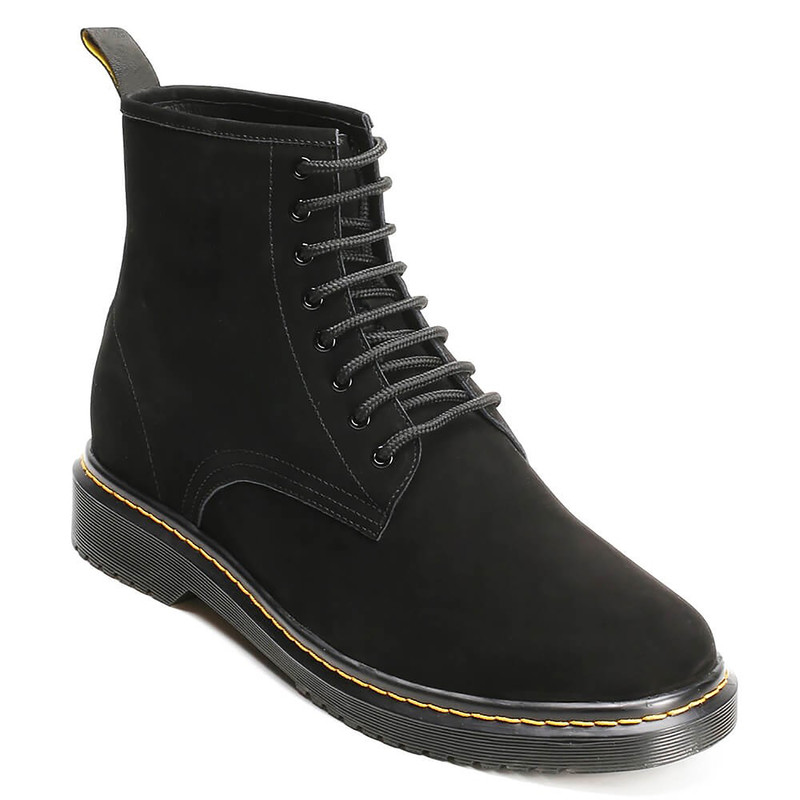 CMR CHAMARIPA Height Increasing Elevator Boots Water Resistant Black