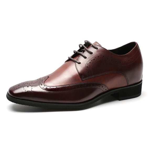 CMR CHAMARIPA Height Increasing Formal Shoes - Elevator Heels - Men's Derby Shoes 7 CM / 2.76 Inches