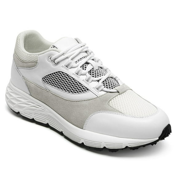 CMR CHAMARIPA Height Increasing Shoes For Men - White Mesh Breathable Casual Shoes 8CM / 3.15 Inches