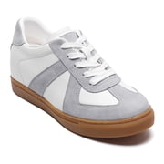 CMR CHAMARIPA Height Increasing Shoes For Women | Grey Suede Casual Elevator Shoes 7CM / 2.76 Inches