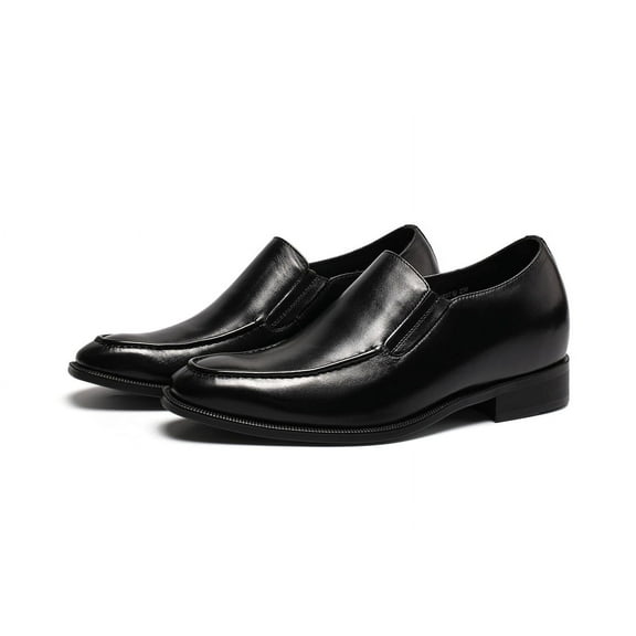 CMR CHAMARIPA Height Increasing Shoes - Formal Tall Men Shoes - Black Slip On Loafers 7 CM / 2.76 Inches