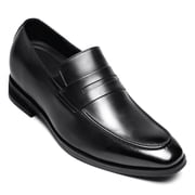 CMR CHAMARIPA Height Increasing Shoes - Formal Tall Men Shoes - Black Slip On Penny Loafers 7 CM / 2.76 Inches