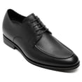 thumbnail image 1 of CMR CHAMARIPA Hidden Heel Shoes Mens - Black Derby Mens Shoes That Add Height 6CM / 2.36 Inches, 1 of 10