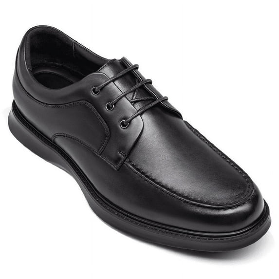 CMR CHAMARIPA Hidden Heel Shoes Mens - Dress Shoes That Make You Taller - Coffee Derby Shoes 7 CM / 2.76 Inches