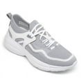 thumbnail image 1 of CMR CHAMARIPA Lightweight Elevator Shoes - Gray Knit Height Increasing Sneakers For Men 7CM / 2.76 Inches, 1 of 9