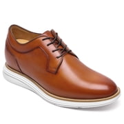 CMR CHAMARIPA Mens Elevator Formal Shoes - Brown Leather Business Casual Shoes 7CM / 2.76 Inches