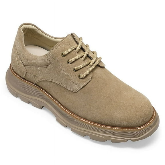 CMR CHAMARIPA Men's Elevator Shoes Beige Mesh Casual Shoes For Short Men That Make You 7CM / 2.76 Inches Taller